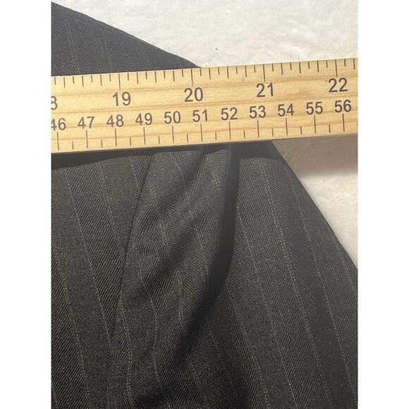 Vtg Society Brand by Hartmarx 44R Gray with Blue Red Chalk Stripe Blazer Jacket - Picture 10 of 16